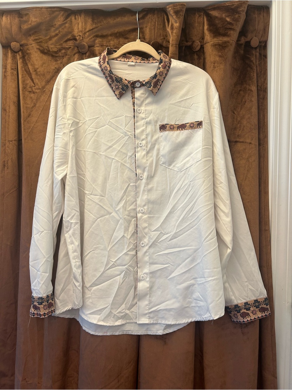 Button-Up With Western/Aztec Accents